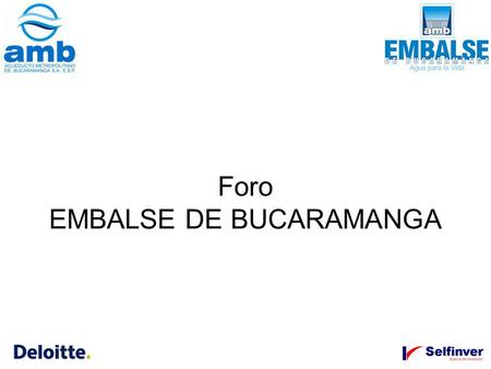 Foro EMBALSE DE BUCARAMANGA