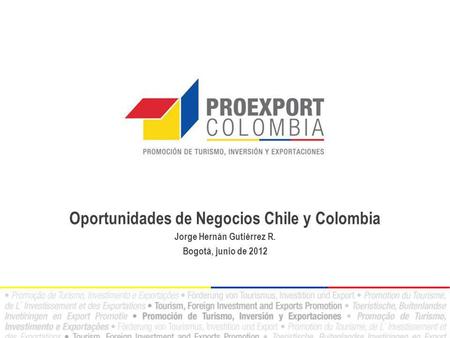 Oportunidades de Negocios Chile y Colombia Jorge Hernán Gutiérrez R.