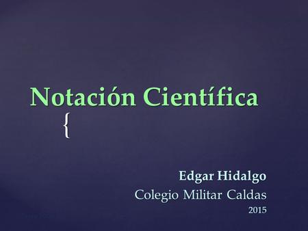 Edgar Hidalgo Colegio Militar Caldas 2015