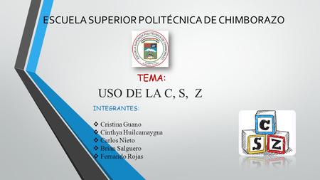 ESCUELA SUPERIOR POLITÉCNICA DE CHIMBORAZO