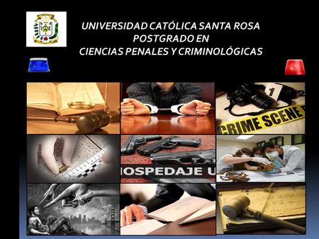 UNIVERSIDAD CATÓLICA SANTA ROSA POSTGRADO EN CIENCIAS PENALES Y CRIMINOLÓGICAS.