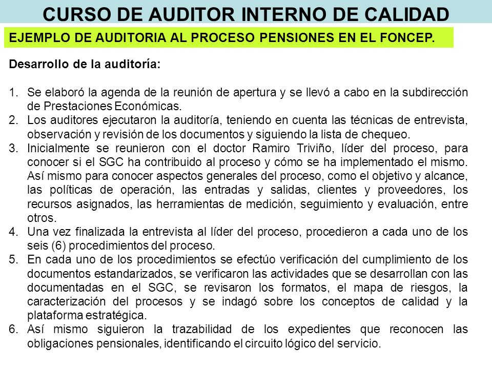 Curso de auditor