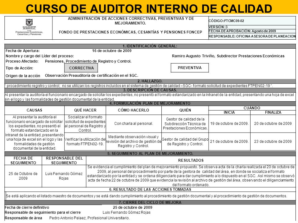 Curso de auditor