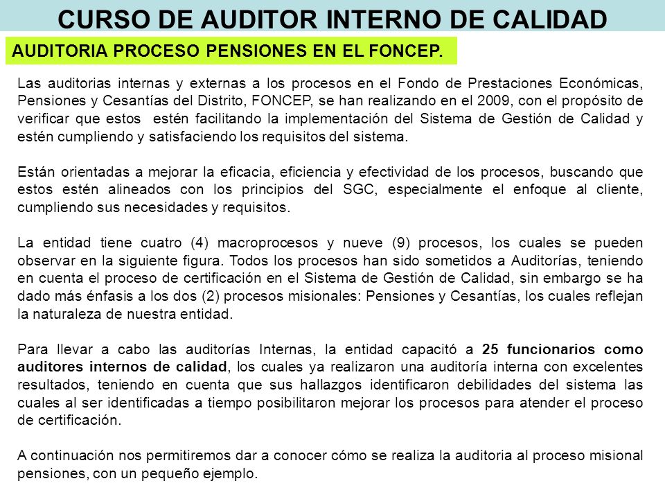 Curso de auditor