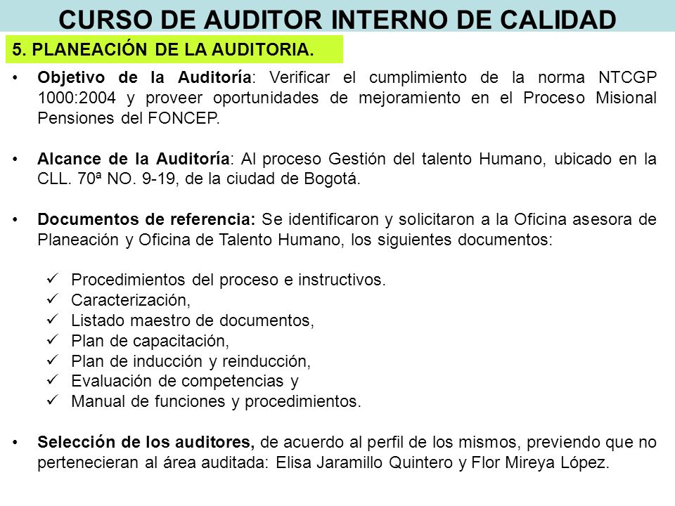 Curso de auditor