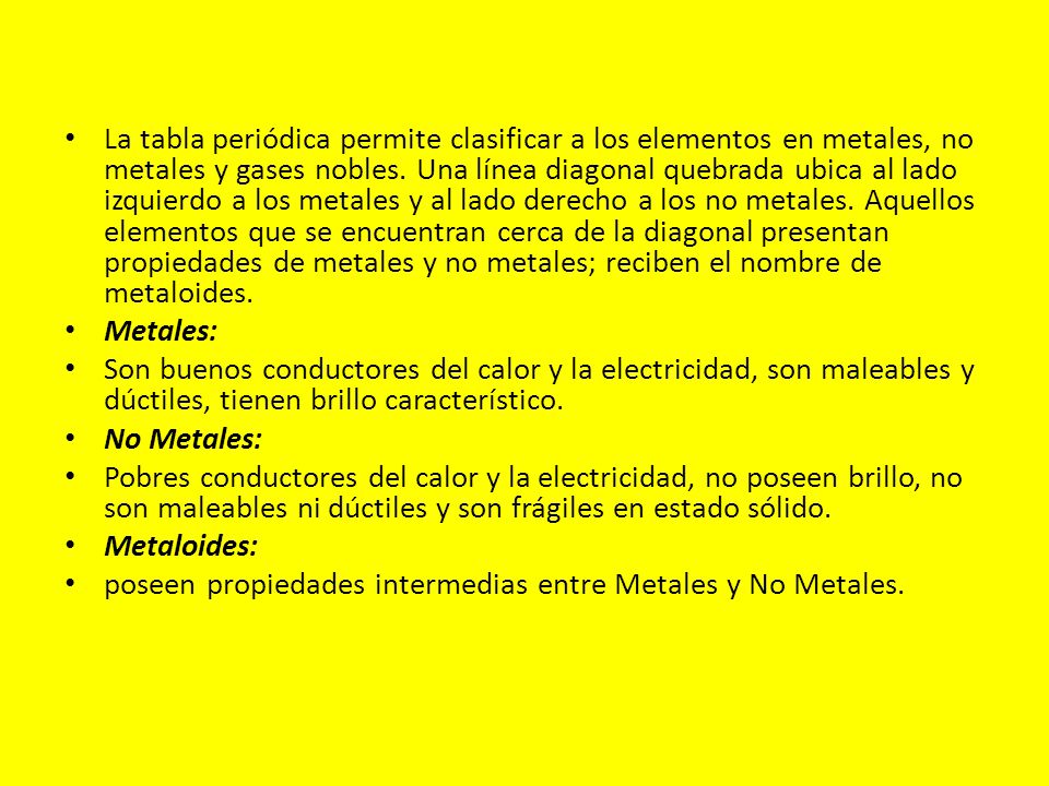 la tabla peridica permite clasificar a los elementos en metales no metales y gases nobles - Tabla Periodica Metales Ductiles la tabla peridica permite clasificar a los elementos en metales no metales y gases nobles - Tabla Periodica Metales Ductiles