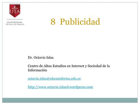 8 Publicidad Dr. Octavio Islas