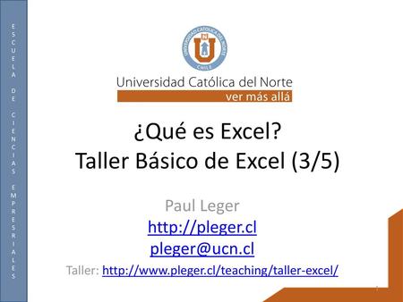 ¿Qué es Excel? Taller Básico de Excel (3/5)