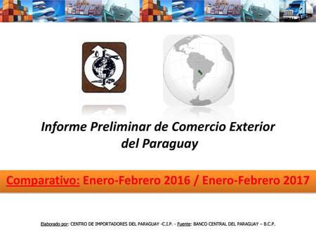 Informe Preliminar de Comercio Exterior del Paraguay