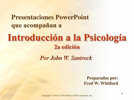 Introducción a la Psicología 2a edición