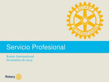 Servicio Profesional Rotary International Noviembre de 2014.