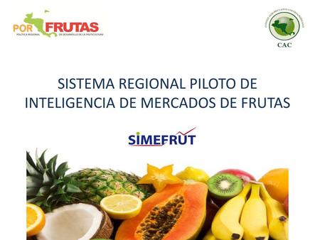 Sistema Regional piloto de Inteligencia de Mercados de Frutas