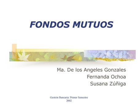 Ma. De los Angeles Gonzales Fernanda Ochoa Susana Zúñiga