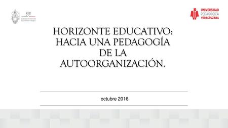 HORIZONTE EDUCATIVO: HACIA UNA PEDAGOGÍA DE LA AUTOORGANIZACIÓN.
