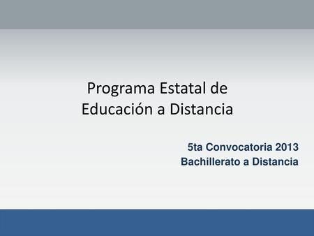 Programa Estatal de Educación a Distancia