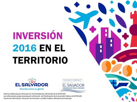 INVERSIÓN 2016 EN EL TERRITORIO