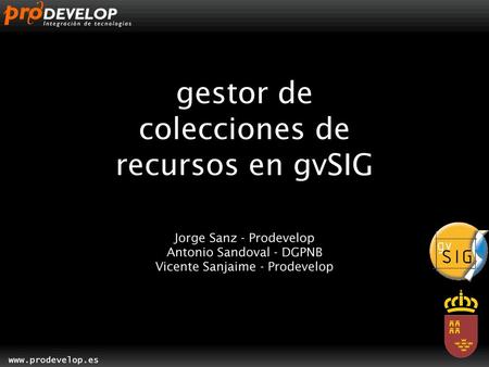 gestor de colecciones de recursos en gvSIG