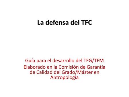 Guía para el desarrollo del TFG/TFM