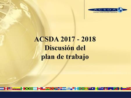 ACSDA 2017 - 2018 Discusión del plan de trabajo.