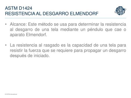 ASTM D1424 RESISTENCIA AL DESGARRO ELMENDORF