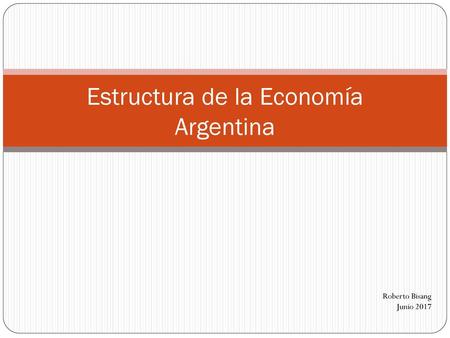 Estructura de la Economía Argentina