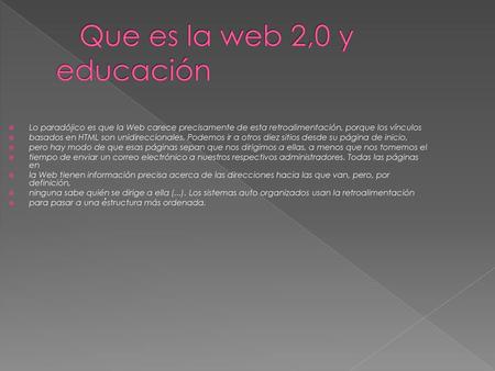 Que es la web 2,0 y educación