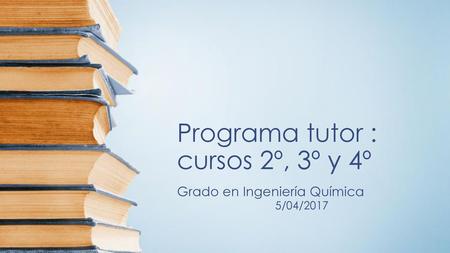 Programa tutor : cursos 2º, 3º y 4º