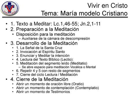 1. Texto a Meditar: Lc.1,46-55; Jn.2,1-11