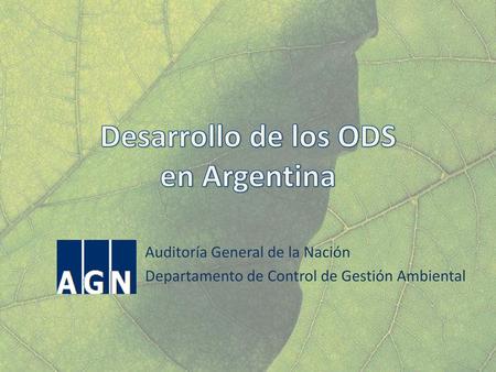 Desarrollo de los ODS en Argentina
