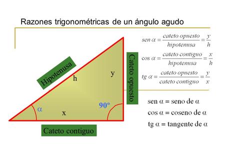Razones trigonométricas de un ángulo agudo