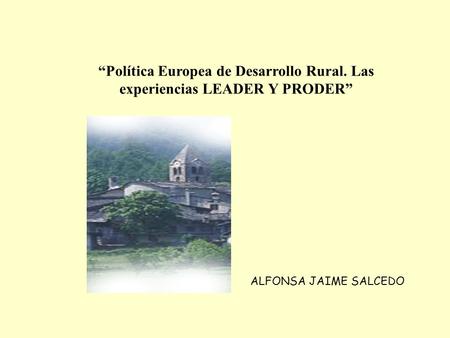 “Política Europea de Desarrollo Rural