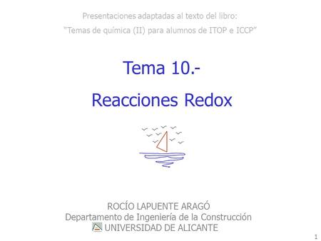 Tema 10.- Reacciones Redox ROCÍO LAPUENTE ARAGÓ
