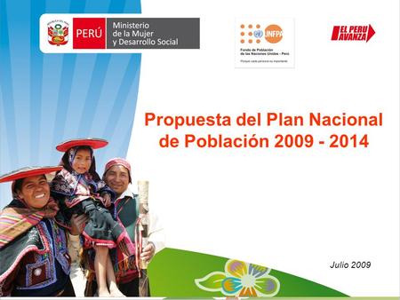 Propuesta del Plan Nacional de Población