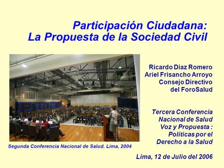 Participación Ciudadana: La Propuesta de la Sociedad Civil