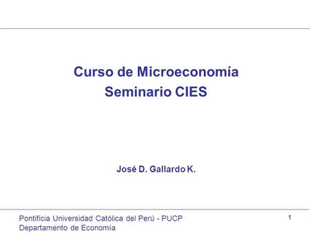 Curso de Microeconomía