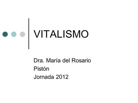 Dra. María del Rosario Pistón Jornada 2012