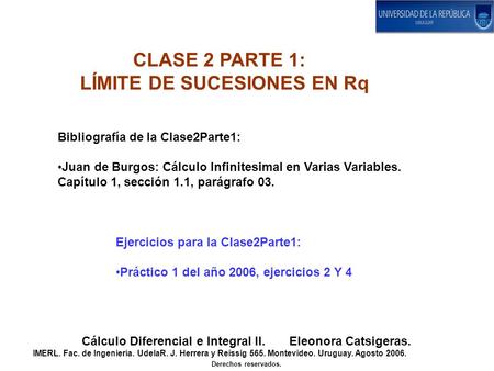 CLASE 2 PARTE 1: LÍMITE DE SUCESIONES EN Rq