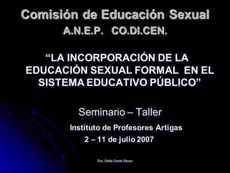 Comisión de Educación Sexual A.N.E.P. CO.DI.CEN.
