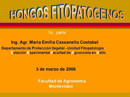 HONGOS FITOPATOGENOS 1a. parte