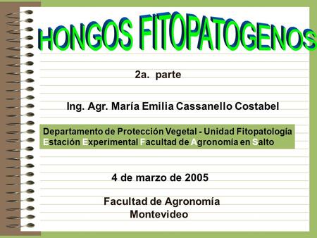 HONGOS FITOPATOGENOS 2a. parte