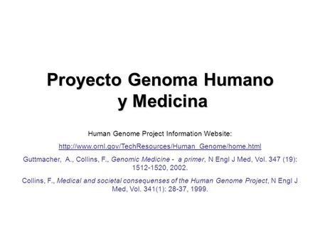 Proyecto Genoma Humano y Medicina
