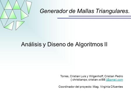 Generador de Mallas Triangulares.