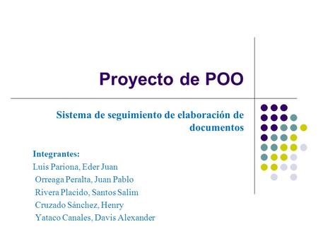 Proyecto de POO Sistema de seguimiento de elaboración de documentos