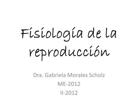 Fisiología de la reproducción