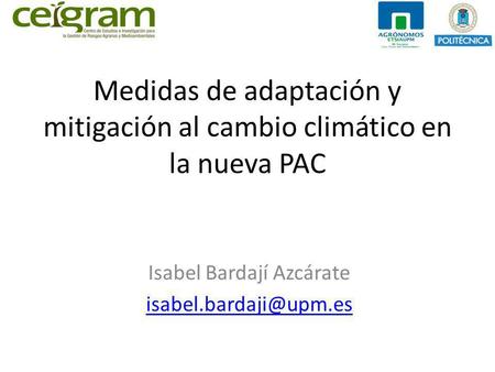 Medidas de adaptación y mitigación al cambio climático en la nueva PAC