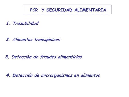 PCR  Y SEGURIDAD ALIMENTARIA