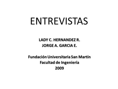 Fundación Universitaria San Martín Facultad de Ingeniería
