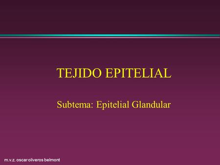 Subtema: Epitelial Glandular