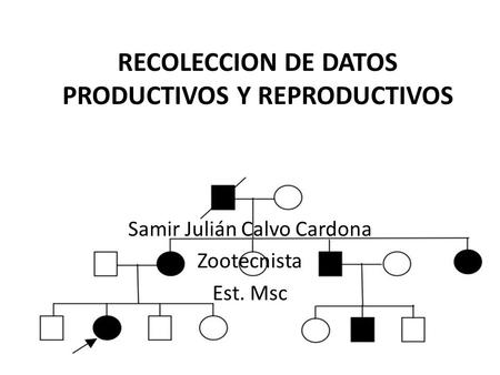 RECOLECCION DE DATOS PRODUCTIVOS Y REPRODUCTIVOS