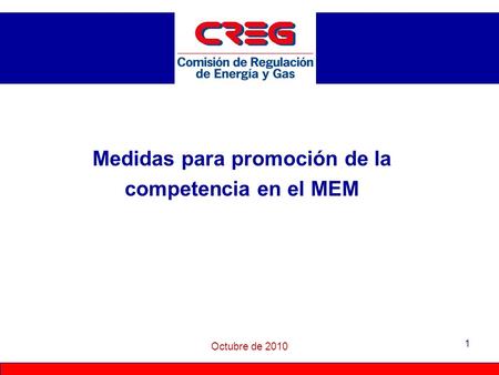 Medidas para promoción de la competencia en el MEM